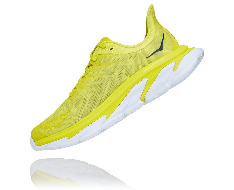 Running Shoes Mens - Hoka One One Clifton Edge - Fluorescence - GBOLUEJ-48